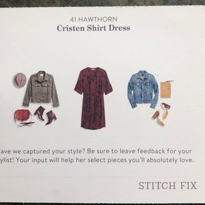 * NWT* Christen Shirt Dress 41 Hawthorn Stitch Fix